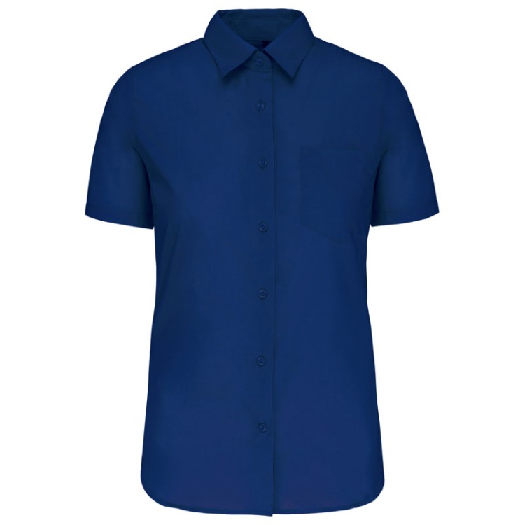 K548 - Chemise popeline manches courtes femme